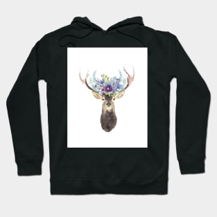 Deer with flower crown Hoodie